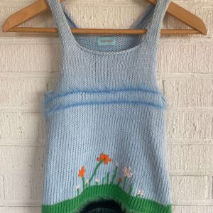 Brodert singlett i bomull